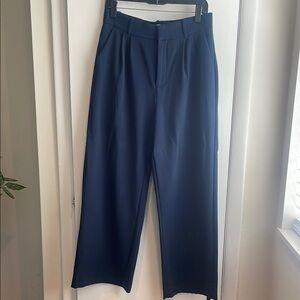 Abercrombie high waist wide leg Navy Blue Pants